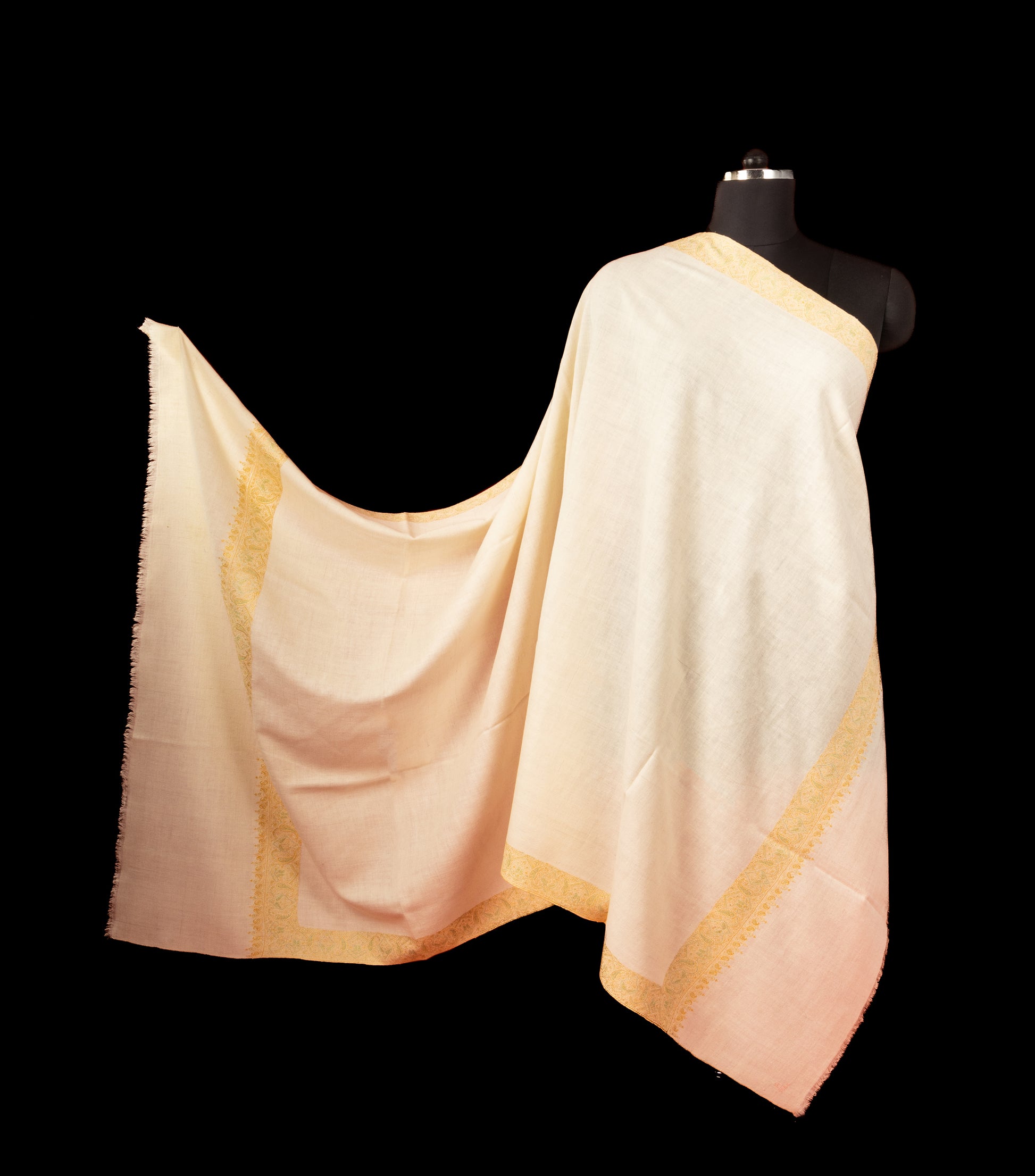 Border Pashmina Sozni Shawl