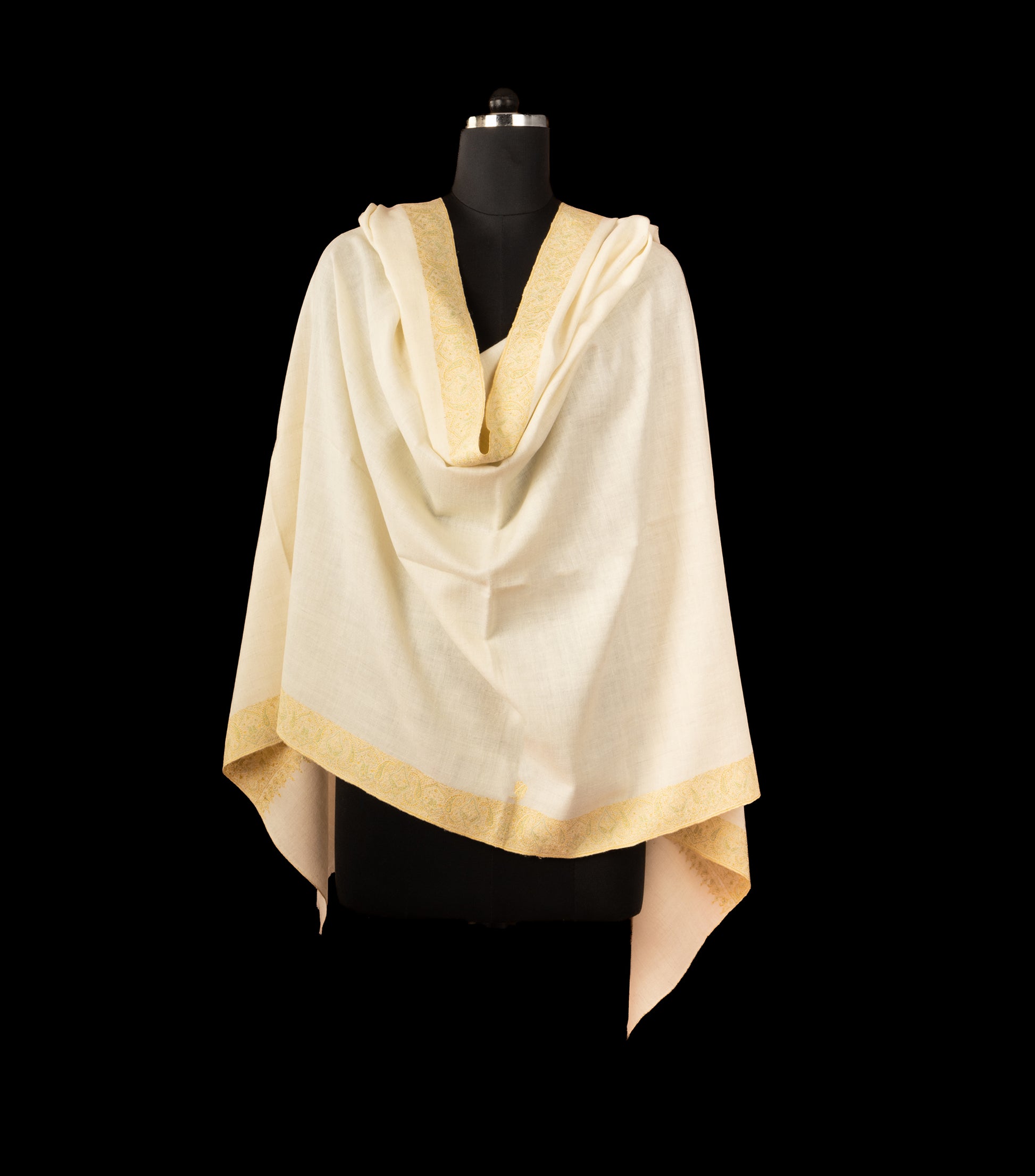 Border Pashmina Sozni Shawl