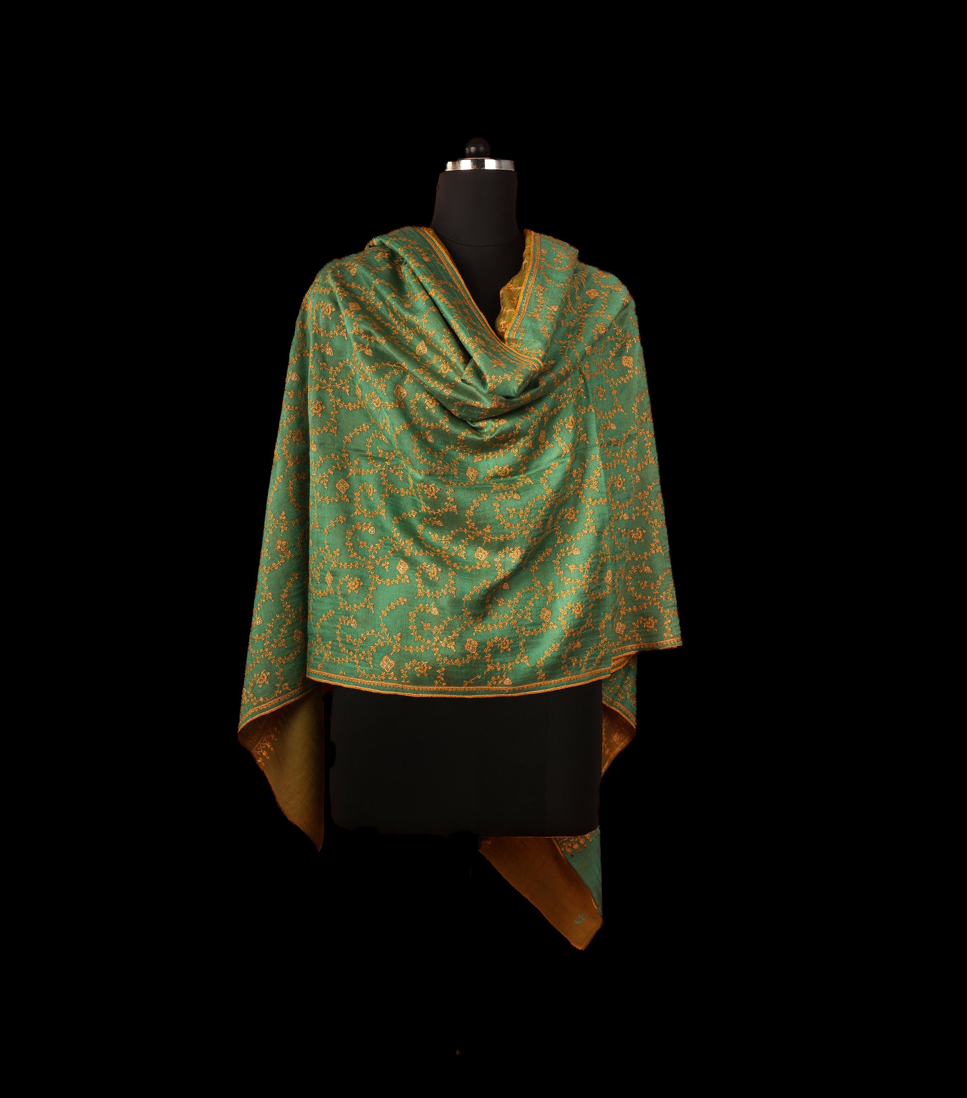 Jali Sozni Double Color Pashmina shawl