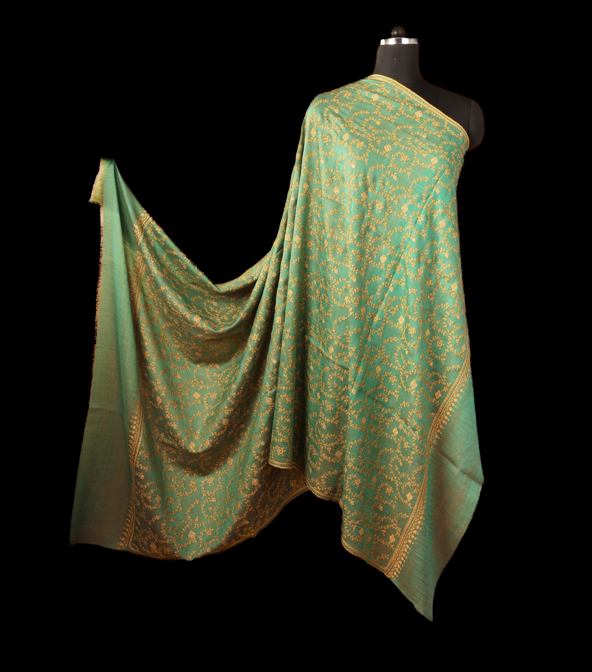Jali Sozni Double Color Pashmina shawl